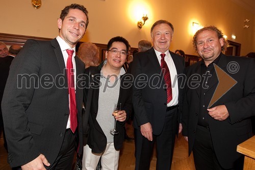 Miha Žerko, predsednik uprave SRC, Jang Jang, dirigent, Ivan Žerko, SRC in Darko Brlek, direktor Festivala Ljubljana