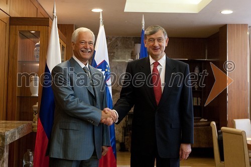 Boris Grizlov, predsednik ruske dume in dr. Danilo Türk, predsednik Repubilke Slovenije