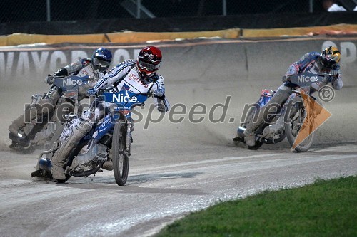 Chris Holder (Avstralija), Matej Žagar (Slovenija) in Jason Crump (Avstralija)