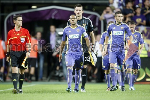 ..., Marcos Tavares, nogometaš NK Maribor, Jasmin Handanovič, vratar NK Maribor in Aleksander Rajčević, nogometaš NK Maribor