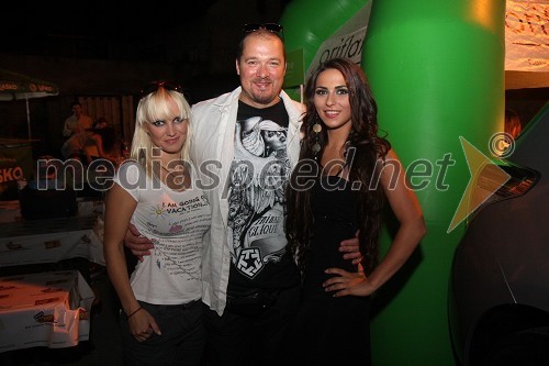 Petra Slapar, pevka, Robert Lavtar, Center alternative Altorion in Suzana Zekovič, organizatorica in lastnica licence Miss Bikini Slovenija