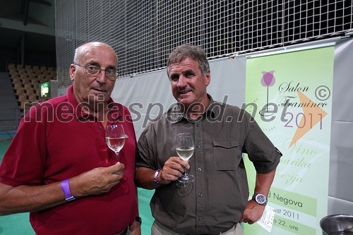 Ivo Daneu, košarkarska legenda in Bojan Prašnikar, trener