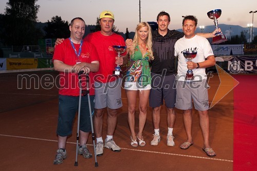 Gorazd Tiršek, član slovenske reprezentance za paraolimpijske igre London 2012, Eduard Subotch, Irena Golob, Nejc Jeraša in Bogdan Plaznik