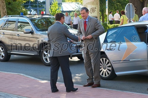 Mag. Anton Balažek, župan Lendave in dr. Danilo Türk, predsednik Republike Slovenije