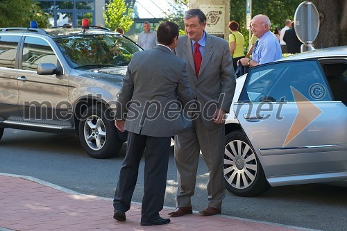 Mag. Anton Balažek, župan Lendave in dr. Danilo Türk, predsednik Republike Slovenije