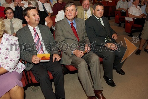 Mag. Anton Balažek, župan občine Lendava in dr. Danilo Türk, predsednik Republike Slovenije ter mag. Dejan Židan, minister za kmetijstvo, gozdarstvo in prehrano