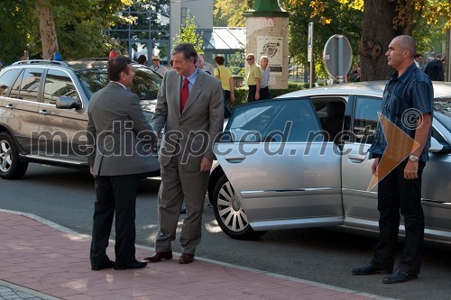 Mag. Anton Balažek, župan Lendave in dr. Danilo Türk, predsednik Republike Slovenije