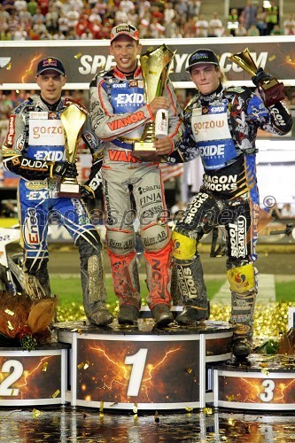 Jaroslaw Hampel (Poljska), Andreas Jonsson (Švedska) in Darcy Ward (Avstralija)