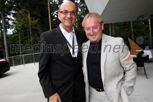 Heinz Slesak, generalni direktor Porsche Slovenija d.o.o. in Bojan Križaj, nekdanji smučar