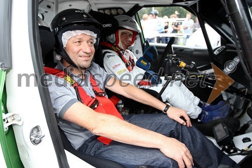 Goran Brankovič, nekdanji direktor Slovenskih železnic  in Aleks Humar, voznik rallyja