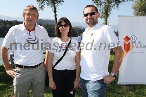 Lojze Grobelnik, predsednik uprave pokojninske družbe Moja naložba, Mateja Stevanović in dr. Igor Pšunder, član uprave pokojninske družbe Moja naložba