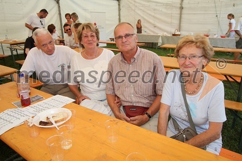 Anton Štok, Mira Zweti, nekdanja veslača, Črtomir Zadravec in Zlata Zadravec
