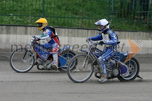 Izak Šantej (AMD Krško) in Jurica Pavlic (SK Unia Goričan)