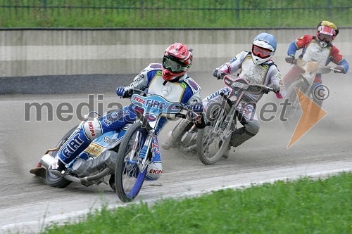 Matej Žagar, Jernej Kolenko (oba AMTK Ljubljana) in Heinrich Schatzer (Avstrija)