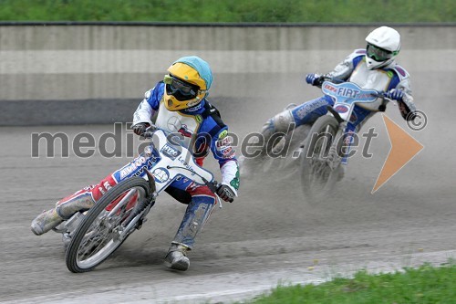 Izak Šantej (AMD Krško) in Matej Žagar (AMTK Ljubljana)