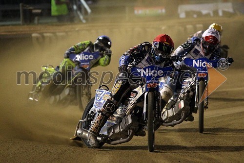 Kenneth Bjerre (Danska), Greg Hancock (ZDA) in Fredrik Lindgren (Švedska)