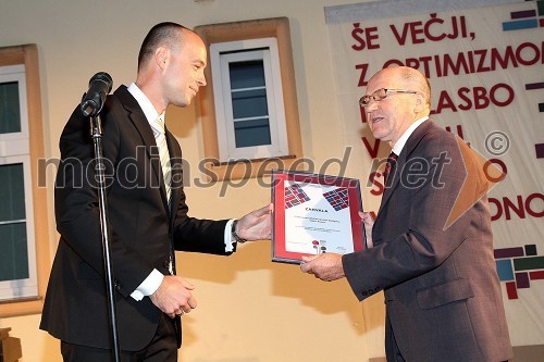 Tomaž Polak, ravnatelj Glasbene šole Gornja Radgona in Vinko Rous, podžupan občine Gornja Radgona