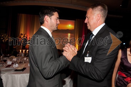 Janko Medja, član uprave Unicredit Bank Mladi manager leta 2011 in Zdravko Počivalšek, direktor Terme Olimia