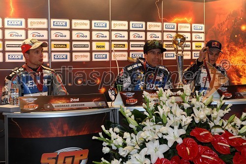 Andreas Jonsson, Švedska, Greg Hancock, ZDA in Jaroslaw Hampel, Poljska