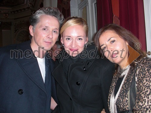 Livio Badurina, igralec, Valentina Turcu, baletna solistka in koreografka in Ksenija Mišič, igralka