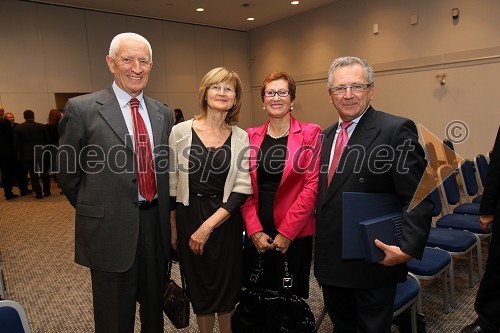 Prof. dr. Dragoslav Šumarac, predsednik Inženirske zbornice Srbije, ..., ... in Gorazd Humar, predsednik ECCE