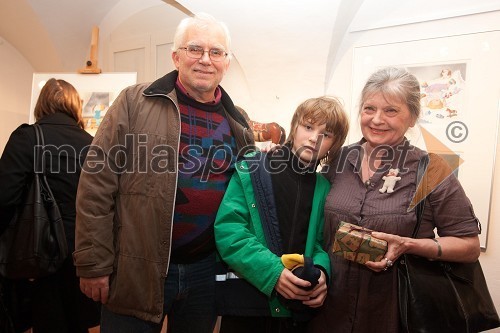 Iztok Osojnik; Juš Osojnik, vnuk Jelke Reichman; Jelka Reichman, ilustratorka