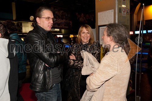 Marko Naberšnik, režiser, Jana Čok in Miha Hočevar, režiser