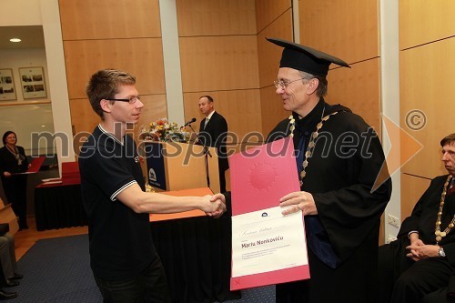 Mario Nonković in prof. dr. Danijel Rebolj, rektor Univerze v Mariboru