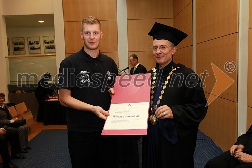 Primož Gorenšek in prof. dr. Danijel Rebolj, rektor Univerze v Mariboru