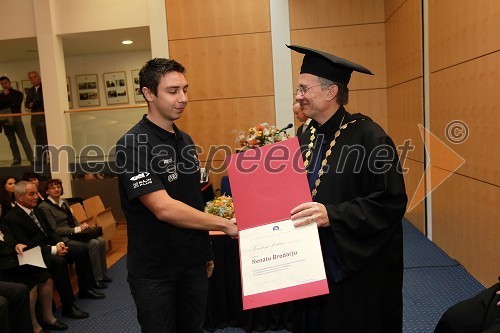 Renato Brodar in prof. dr. Danijel Rebolj, rektor Univerze v Mariboru