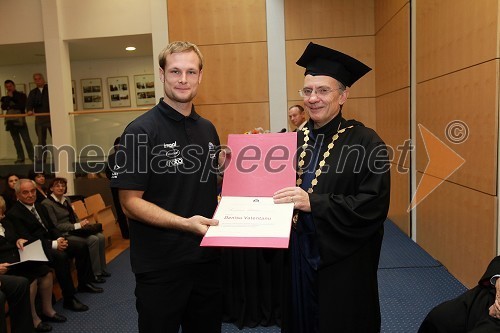 Denis Valentan in prof. dr. Danijel Rebolj, rektor Univerze v Mariboru	 
