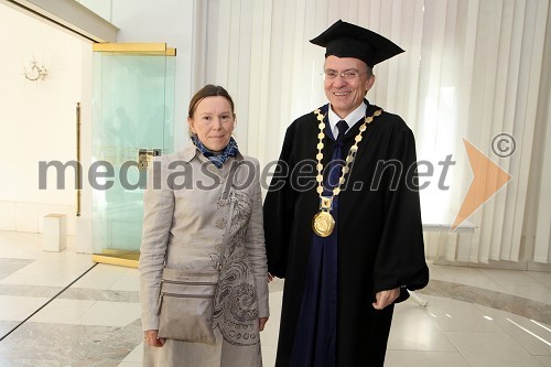 Prof. dr. Danijel Rebolj, rektor Univerze v Mariboru in soproga Suzana Rebolj