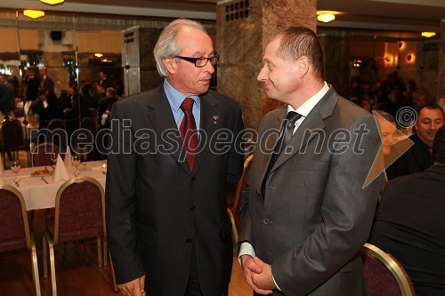 Vito Ippolito, predsednik FIM (Mednarodna motociklistična zveza) in Slavko Rus, Generalni sekretar AMZS