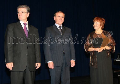 Franjo Bobinac, predsednik uprave Gorenje d.d. ter predsednik Združenja Menedžer, Jože Colnarič, predsednik uprave in generalni direktor Krka d.d. - menedžer leta in Tatjana Fink, podpredsednica Trimo d.d. Trebnje