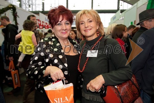 Vlasta Nussdorfer, predsednica Belega obroča Slovenija in Doroteja Omahen, avtorica knjige SILA okusi sveta