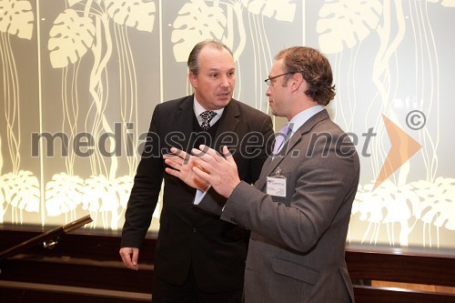 Kristjan Verbič, predsednik Vseslovensko združenje malih delničarjev in Kevin Morrison, predsednik Britanske gospodarske zbornice v Sloveniji (BCCS)