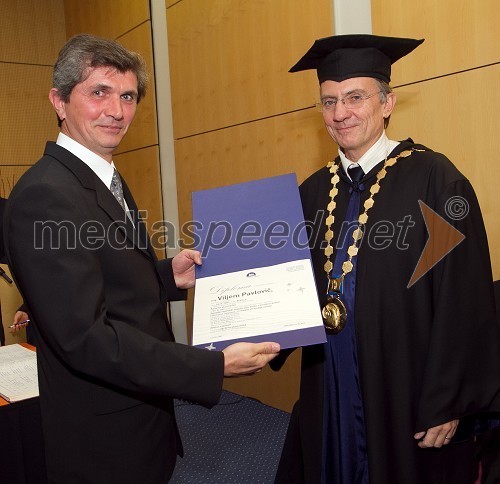 Dr. Viljem Pavlovič, Fakulteta za kmetijstvo in biosistemske vede Univerze v Mariboru in prof. dr. Danijel Rebolj, rektor Univerze v Mariboru