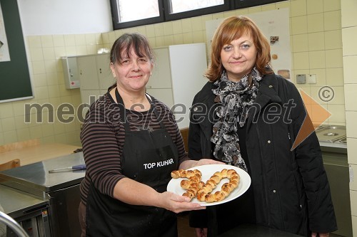 Slavica Zbičajnik, tekmovalka ter Marta Krpič, glavna in odgovorna urednica Naše Žene