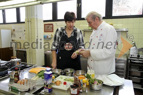 	Marija Pišek, tekmovalka in Jožef Oseli, kuharski mojster