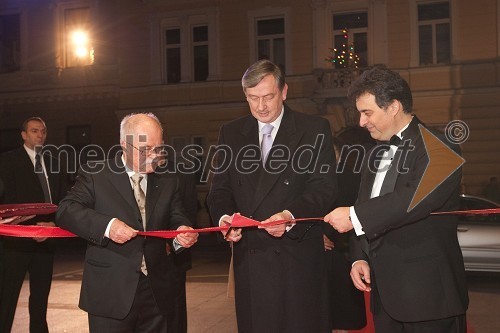 Boštjan Žekš, minister za slovence v zamejstvu in po svetu, dr. Danilo Türk, predsednik Republike Slovenije in Mitja Bervar, ravnatelj Opere in baleta Ljubljana