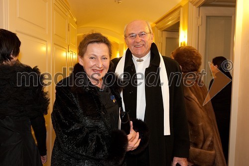 Janez Mejač, nekdanji umetniški vodja baleta SNG Opera in balet Ljubljana in soproga Katarina Lavš Mejač