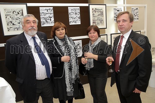 Rifat Pateev, direktor Ruskega centra znanosti in kulture v Ljubljani, Maria Pateeva, vodja administracije Ruskega centra znanosti in kulture v Ljubljani, Elena Romanova, soustanoviteljica Ruskega centra v Mariboru in Igor Romanov, vodja Ruskega centra v Mariboru 

