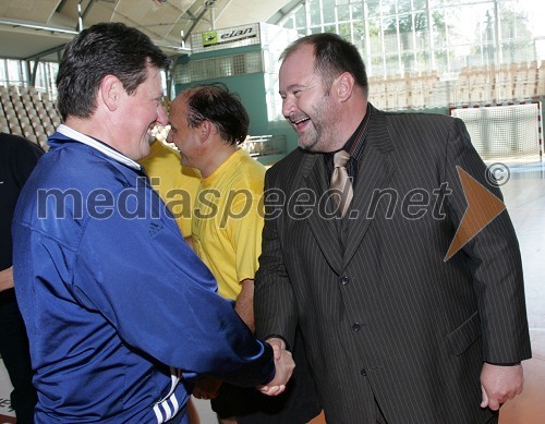 Gregor Pivec, direktor Splošne bolnišnice Maribor in Aleš Hauc, generalni direktor Pošte Slovenije