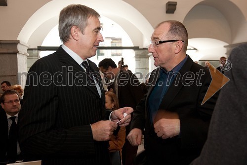 Aleš Zalar, minister za pravosodje in Brane Krajnik, direktor The Slovenian Times