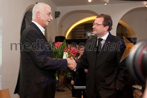 Ivo Boscarol, direktor in lastnik podjetja Pipistrel in Rimutis Klevečka, veleposlanik republike Litve