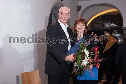 Ivo Boscarol, direktor in lastnik podjetja Pipistrel in 	Romana Dobnikar Šeruga, odgovorna urednica Dela