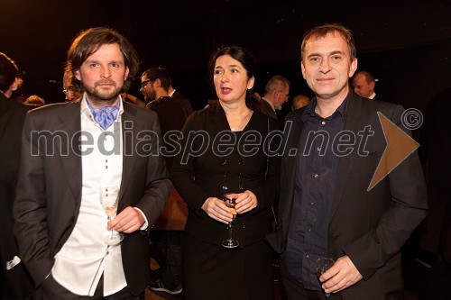 Peter Sotošek Štular, v.d. direktorja SNG Drama, Zdenka Badovinac, direktorica Moderne galerije in 	Blaž Peršin, direktor Mestnega muzeja