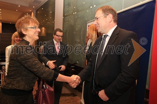 Vita Cajnko Javornik, urednica revije Manager in Roman Koritnik, generalni direktor IBM Slovenija