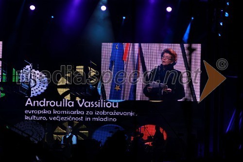 Androulla Vassiliou, evropska komisarka za izobraževanje, kulturo, večjezičnost in mlade