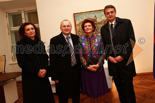 Suzana Žilić Fišer, generalna direktorica zavoda MARIBOR 2012, Franc Kangler, župan Mestne občine Maribor, Androulla Vassiliou, evropska komisarka za izobraževanje, kulturo, večjezičnost in mlade ter Tomaž Kancler, podžupan MOM